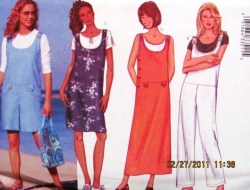 3140 SO EZ DROP WST STRAPLSS JUMPSUIT,JUMPER PATTERN XS-M,L-XL